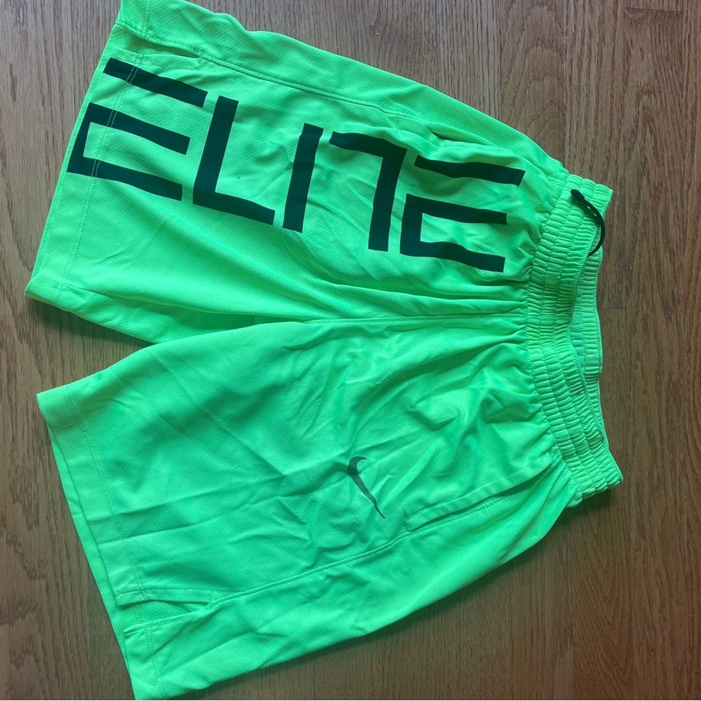 Green Nike elite shorts